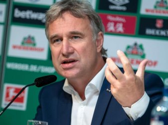 Stärkt Werder-Sportchef Frank Baumann den Rücken: Aufsichtsratschef Marco Bode. Foto: Sina Schuldt/dpa Stärkt Werder-Sportchef Frank Baumann den Rücken: Aufsichtsratschef Marco Bode. Foto: Sina Schuldt/dpa