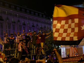 Bei den Feierlichkeiten verstarb ein Atletico-Fan Bei den Feierlichkeiten verstarb ein Atletico-Fan