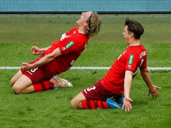 Die Chancen des 1. FC Köln in der Relegation stehen laut Statistik gut. Foto: Thilo Schmuelgen/Reuters-Pool/dpa Die Chancen des 1. FC Köln in der Relegation stehen laut Statistik gut. Foto: Thilo Schmuelgen/Reuters-Pool/dpa
