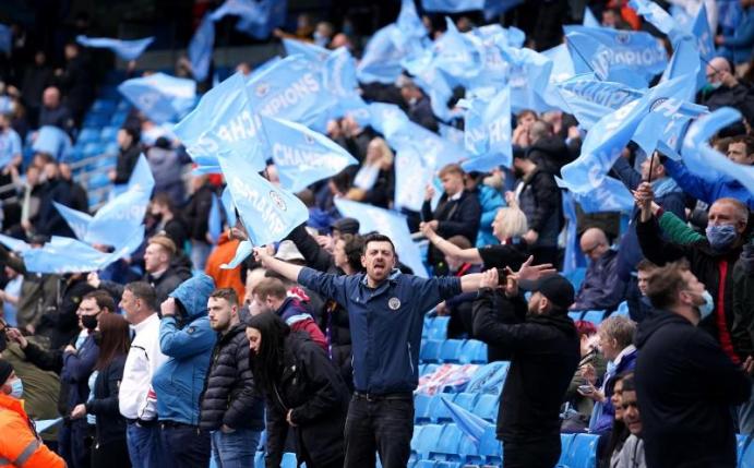 In Porto beim Champions-League-Finale dürfen unter anderem auch Fans von Manchester City dabei sein. Foto: Dave Thompson/PA Wire/dpa