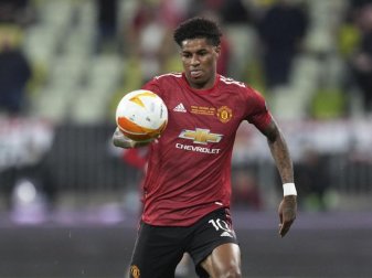United-Stürmer Marcus Rashford wehrt sich gegen rassistische Beleidigungen. Foto: Michael Sohn/AP Pool/dpa United-Stürmer Marcus Rashford wehrt sich gegen rassistische Beleidigungen. Foto: Michael Sohn/AP Pool/dpa