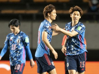 Yuya Osako (r.) traf gegen Myanmar fünffach Yuya Osako (r.) traf gegen Myanmar fünffach