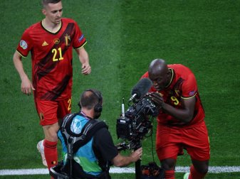 Richtete emotionale Worte an seinen Inter-Teamkollegen Christian Eriksen: Belgiens Romelu Lukaku. Foto: Maksim Konstantinov/SOPA Images via ZUMA Wire/dpa Richtete emotionale Worte an seinen Inter-Teamkollegen Christian Eriksen: Belgiens Romelu Lukaku. Foto: Maksim Konstantinov/SOPA Images via ZUMA Wire/dpa