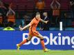 Torjäger Wout Weghorst erhöhte für die Niederlande zum zwischenzeitlichen 2:0. Foto: Piroschka Van De Wouw/Pool Reuters/AP/dpa