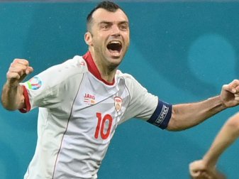 Goran Pandev erzielte gegen Österreich einen Treffer Goran Pandev erzielte gegen Österreich einen Treffer
