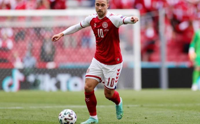 Meldete sich via Instagram aus dem Krankenhaus: Dänemarks Christian Eriksen. Foto: Wolfgang Rattay/POOL REUTERS/AP/dpa