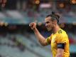 Zeigte sich beim Spiel gegen die Türkei in absoluter Topform: Gareth Bale, Kapitän der walisischen Nationalmannschaft. Foto: Naomi Baker/Getty-Pool/AP/dpa