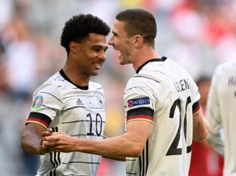 Die Hoffnung ist wieder groß: Das 4:2 gegen Portugal bringt die DFB in eine gute Position. Foto: Philipp Guelland/EPA Pool/dpa Die Hoffnung ist wieder groß: Das 4:2 gegen Portugal bringt die DFB in eine gute Position. Foto: Philipp Guelland/EPA Pool/dpa