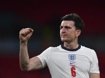 Die Engländer um Harry Maguire erreichten ohne Gegentreffer das EM-Achtelfinale. Foto: Justin Tallis/AFP Pool/AP/dpa Die Engländer um Harry Maguire erreichten ohne Gegentreffer das EM-Achtelfinale. Foto: Justin Tallis/AFP Pool/AP/dpa