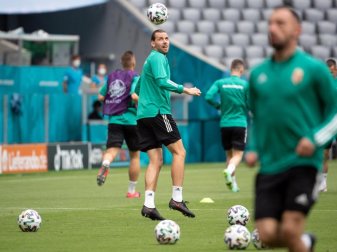 Ádám Szalai (l) verlängerte seinen Vertrag in Mainz. Foto: Federico Gambarini/dpa