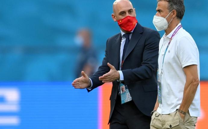 Luis Rubiales (l.) und Luis Enrique