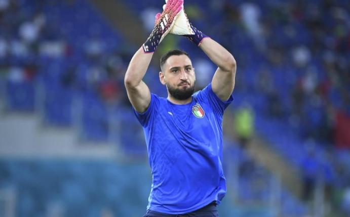 Noch ohne Gegentor bei dieser EM: Italiens Torwart Gianluigi Donnarumma. Foto: Ettore Ferrari/Pool EPA/AP/dpa