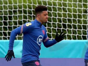 Bisher bei der EM nur einmal eingewechselt steht Jadon Sancho nun gegen die Ukraine in der englischen Startelf. Foto: Nick Potts/PA Wire/dpa Bisher bei der EM nur einmal eingewechselt steht Jadon Sancho nun gegen die Ukraine in der englischen Startelf. Foto: Nick Potts/PA Wire/dpa