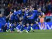 Italien spielt am Sonntag im Finale in Wembley um den EM-Titel. Foto: Laurence Griffiths/Pool Getty/AP/dpa