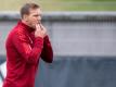 Lässt sich von Wechselgerüchten um Robert Lewandowski nicht irritieren: Bayern-Trainer Julian Nagelsmann. Foto: Sven Hoppe/dpa
