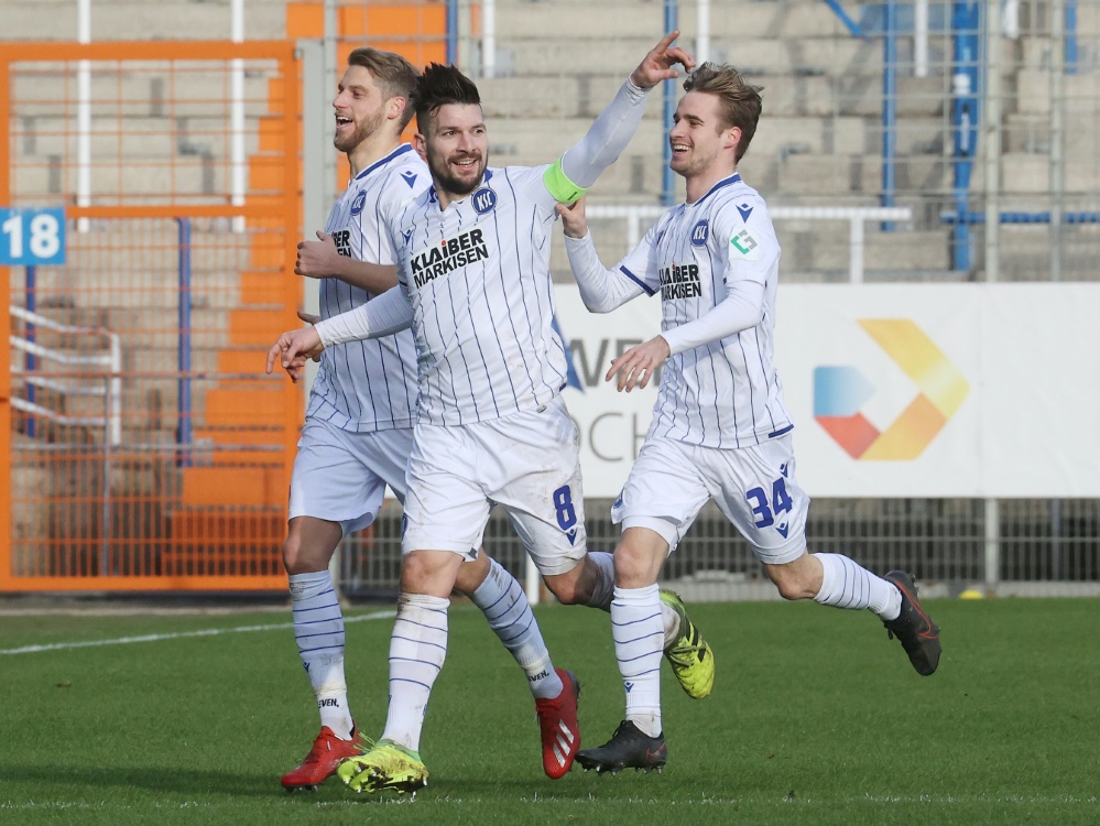 Der Karlsruher SC gewinnt gegen Hansa Rostock