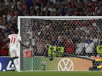 Hatte im EM-Finale einen Elfmeter verschossen: Marcus Rashford. Foto: Paul Ellis/Pool AFP/dpa Hatte im EM-Finale einen Elfmeter verschossen: Marcus Rashford. Foto: Paul Ellis/Pool AFP/dpa
