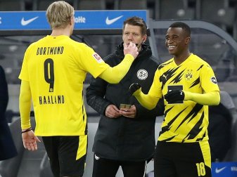 Youssoufa Moukoko ist von Stürmerstar Haaland begeistert Youssoufa Moukoko ist von Stürmerstar Haaland begeistert