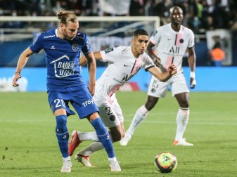Achraf Hakimi (M.) trifft für PSG Achraf Hakimi (M.) trifft für PSG