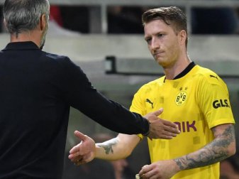 BVB-Cheftrainer Marco Rose (l) kann sich eine Nationalmannschaftsrückkehr von Marco Reus gut vorstellen. Foto: Arne Dedert/dpa BVB-Cheftrainer Marco Rose (l) kann sich eine Nationalmannschaftsrückkehr von Marco Reus gut vorstellen. Foto: Arne Dedert/dpa