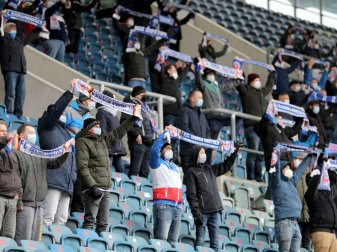 Unter anderem in Rostock waren wieder Fans in der Arena Unter anderem in Rostock waren wieder Fans in der Arena
