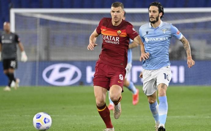 Edin Dzeko (l) kommt aus Rom zu Inter Mailand. Foto: Fabrizio Corradetti/LaPresse via ZUMA Press/dpa