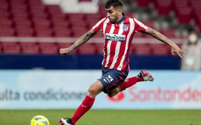 Traf gegen Celta Vigo doppelt: Atlético-Stürmer Angel Correa. Foto: Bernat Armangue/AP/dpa/Archiv
