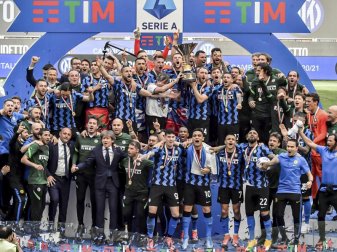 Inter Mailand gewann in der vergangenen Saison die italienische Meisterschaft. Foto: Nicola Marfisi/AP/dpa Inter Mailand gewann in der vergangenen Saison die italienische Meisterschaft. Foto: Nicola Marfisi/AP/dpa