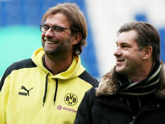 Michael Zorc (r.) schwärmt von BVB-Zeit mit Jürgen Klopp Michael Zorc (r.) schwärmt von BVB-Zeit mit Jürgen Klopp