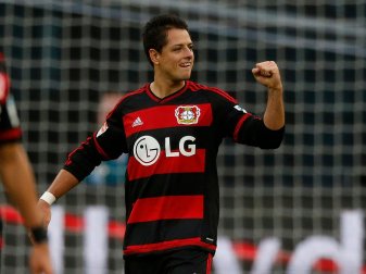 Javier Hernandez mit seinem elften Saisontor(PIXATHLON/SID-IMAGES) Javier Hernandez mit seinem elften Saisontor(PIXATHLON/SID-IMAGES)