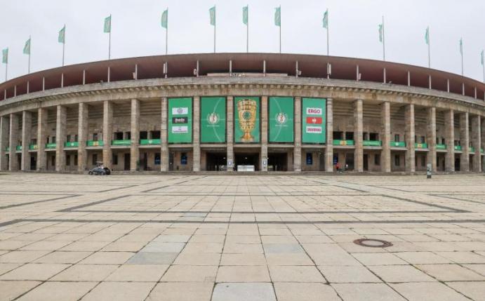 Der klassische Finalort des DFB-Pokalfinales: Das Berliner Olympiastadion. Foto: Jan Woitas/dpa-Zentralbild/dpa
