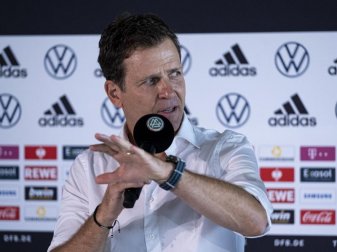 DFB-Direktor Oliver Bierhoff hat die hohen Ziele der deutschen Fußball-Nationalmannschaft bekräftigt. Foto: Thomas Boecker/DFB/dpa DFB-Direktor Oliver Bierhoff hat die hohen Ziele der deutschen Fußball-Nationalmannschaft bekräftigt. Foto: Thomas Boecker/DFB/dpa