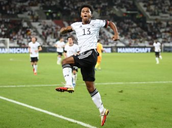 Karim Adeyemi traf gleich in seinem ersten Länderspiel. Foto: Tom Weller/dpa