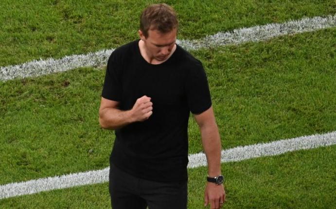 Trainer Julian Nagelsmann gewann mit dem FC Bayern München an alter Wirkungsstätte. Foto: Robert Michael/dpa-Zentralbild/dpa
