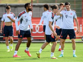 Abschlusstraining der Spieler des FC Bayern in München. Foto: Matthias Balk/dpa
