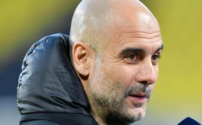 Spricht mit Respekt von RB Leipzig: Pep Guardiola, Trainer von Manchester City. Foto: Martin Meissner/AP-Pool/dpa