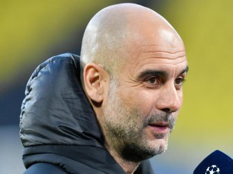 Spricht mit Respekt von RB Leipzig: Pep Guardiola, Trainer von Manchester City. Foto: Martin Meissner/AP-Pool/dpa Spricht mit Respekt von RB Leipzig: Pep Guardiola, Trainer von Manchester City. Foto: Martin Meissner/AP-Pool/dpa