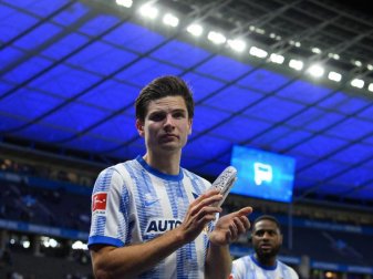 Jurgen Ekkelenkamp war der Matchwinner für die Berliner Hertha. Foto: Soeren Stache/dpa-Zentralbild/dpa Jurgen Ekkelenkamp war der Matchwinner für die Berliner Hertha. Foto: Soeren Stache/dpa-Zentralbild/dpa