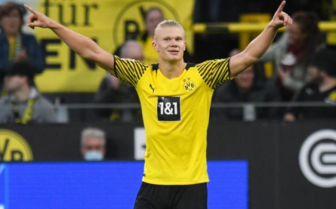 Dortmunds Erling Haaland steht nach fünf Spieltagen in der Bundesliga bereits bei sieben Treffern. Foto: Bernd Thissen/dpa