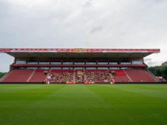 Beim Heimspiel des 1. FC Union gegen Arminia Bielefeld kann die Zuschauerkapazität auf Basis der 3G-Regel zur Hälfte ausgelastet werden. Foto: Christophe Gateau/dpa Beim Heimspiel des 1. FC Union gegen Arminia Bielefeld kann die Zuschauerkapazität auf Basis der 3G-Regel zur Hälfte ausgelastet werden. Foto: Christophe Gateau/dpa