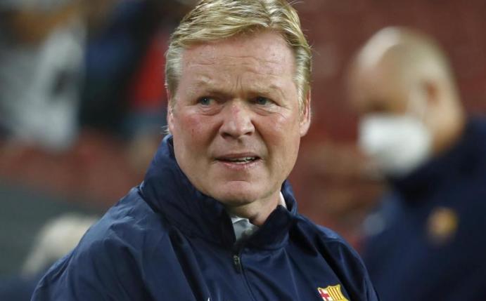 Steht beim FC Barcelona schwer unter Erfolgsdruck: Trainer Ronald Koeman. Foto: Joan Monfort/AP/dpa