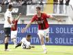 AC Mailands Daniel Maldini feiert seinen Treffer zur 1:0-Führung. Foto: Tano Pecoraro/LaPresse/AP/dpa