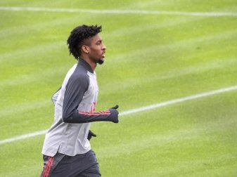Bayern-Star Kingsley Coman konnte nach seiner Herz-OP wieder mit dem Team trainieren. Foto: Matthias Balk/dpa Bayern-Star Kingsley Coman konnte nach seiner Herz-OP wieder mit dem Team trainieren. Foto: Matthias Balk/dpa