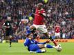 Evertons Ben Godfrey stoppt Anthony Martial (r) von Manchester United. Foto: Andrew Yates/CSM via ZUMA Wire/dpa