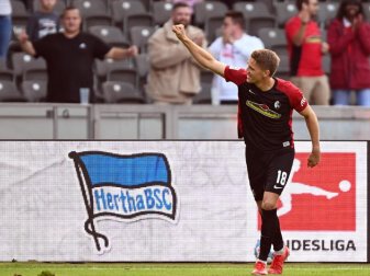 Nils Petersen war wieder einmal der Matchwinner für die Freiburger. Foto: Soeren Stache/dpa-Zentralbild/dpa Nils Petersen war wieder einmal der Matchwinner für die Freiburger. Foto: Soeren Stache/dpa-Zentralbild/dpa