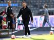 Herthas Cheftrainer Pal Dardai verlässt bei Spielende die Coaching-Zone. Foto: Soeren Stache/dpa-Zentralbild/dpa