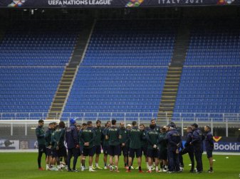 Im Halbfinale der Nations League trifft Italien in Mailand auf Spanien. Foto: Antonio Calanni/AP/dpa Im Halbfinale der Nations League trifft Italien in Mailand auf Spanien. Foto: Antonio Calanni/AP/dpa