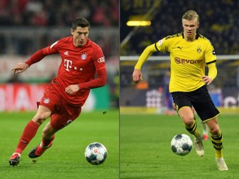 Hofen auf den Ballon d'Or: Lewandowski (l.) und Haaland Hofen auf den Ballon d'Or: Lewandowski (l.) und Haaland