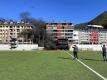 Der Brand im Nationalstadion von Andorra hat den Bühnenbau für Kommentatoren und Kameras zerstört. Foto: Simon Peach/PA Wire/dpa