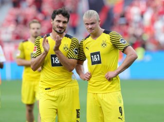 Mats Hummels (l.) rät Haaland zum Verbleib Mats Hummels (l.) rät Haaland zum Verbleib